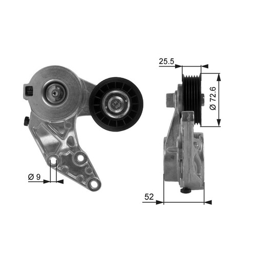 Ribbed belt tensioner pulley - belt,