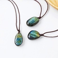 Natural labradorite pendant - labradorite,