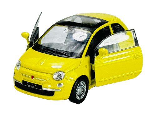 Welly 2007 fiat - 500, yellow