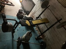 weight bench and assorted