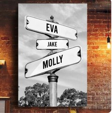 Street Sign Canvas Wall Art