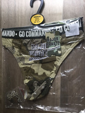 MENS UNDERWEAR COMMANDO G-STRING & DOG TAGS EROTIC CLOTHING DRESS-UPS SIZE M AUS