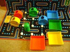 MB Games Pac-Man Board Game Spare Parts - Ghosts Pac Men Marbles Trays