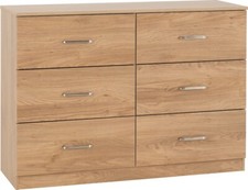 DAKOTA OAK EFFECT 6 DRAWER