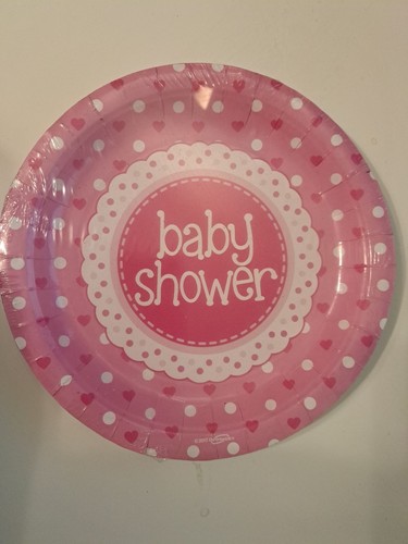 Pink baby shower - baby, spotty