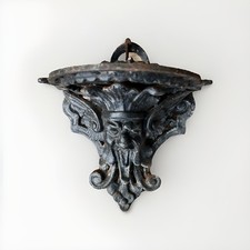 Antique? Cast Iron Gargoyle Corbel Architectural  Garden Shelf Gothic Sculpture 