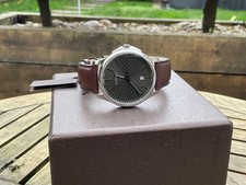 GUCCI G-Timeless 126.3 Brown Quartz Leather Men's Watch