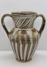 Twin Handled Vase The Friars Studio Pottery Aylesford Amphora Shape Vintage Rare