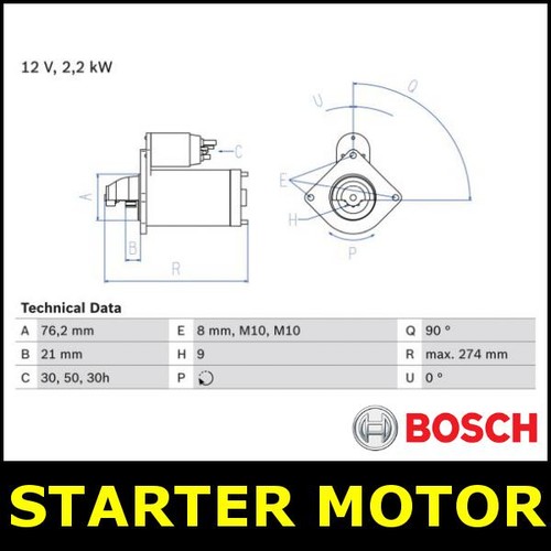 Starter motor fits bmw - motor,