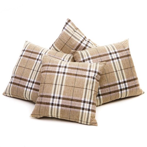 Set tartan check cushion - 4,