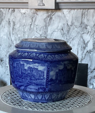 ORIGINAL 1920s RINGTONS MALING WARE CASTLES DESIGN TEA CADDY/JAR/STORAGE POT