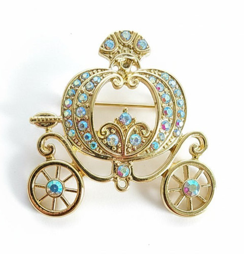 Cinderella carriage brooch - cinderella,