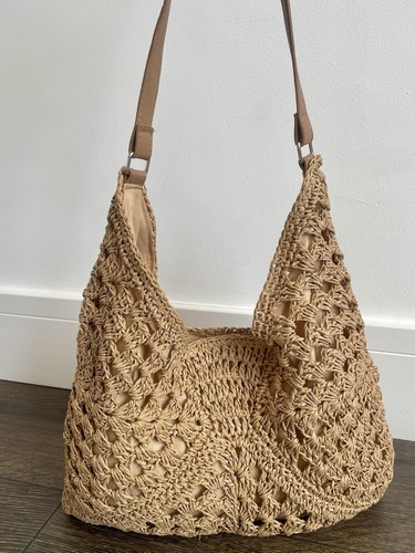 Hession wicker straw bag - hession,