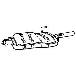 Rear exhaust tail - rear,