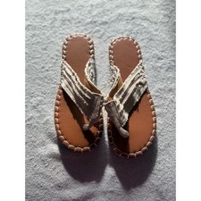 Boho Fringe Strap Sandals Size