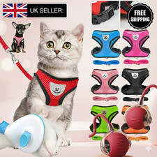 Pet Bundle: Adjustable Dog/Cat Harness, Grooming Comb & Smart Interactive Ball