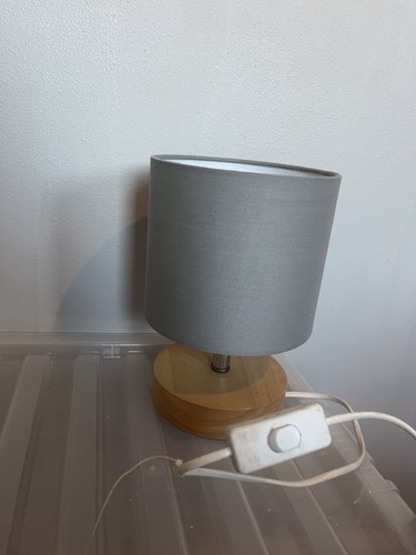 Table lamp wooden base - table,