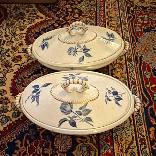 4pc oval lidded serving - serving, dishes