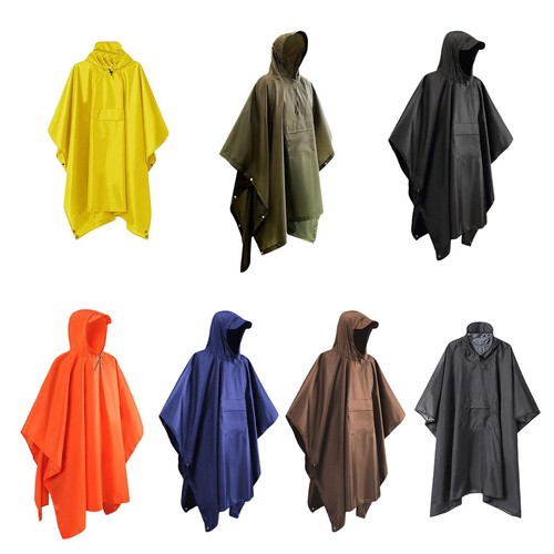 Hooded rain poncho waterproof - hooded,