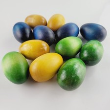 WOODEN EGGS, SET 12, 3 COLORS