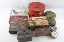  Advertising Tin Metal Boxes Antique Vintage Carson Mascot Embroidered Money Box