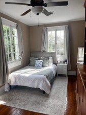 Full Beige Bed Frame w/