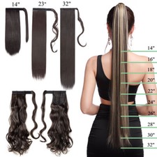 UK Long Thick Ponytail Clip In