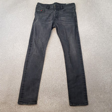 Diesel Mens Jeans 33x31 Black Tepphar R39N8 Stretch Slim Carrot Denim W33 L31