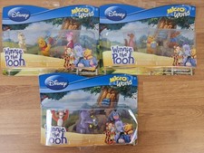 Microworld winnie the pooh set of 3 disney rabbit kanga roo piglet furry flocked