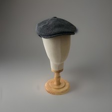 Lock & Co Hatters Mens Grey Herringbone Baker Boy  UK 6 7/8 US 7 RRP £225