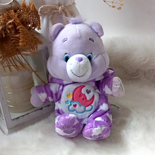 Care bears purple white plush - care,