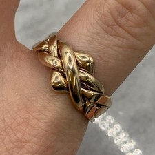 Four Piece Puzzle Ring  9ct 375 Rose Gold - Size U