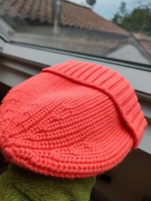 Jaeger 100% Wool Orange Beanie Hat Brand New Without Tags