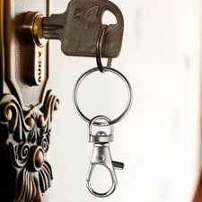 Stainless Steel Lobster Clasp 38 mm Trigger Swivel Clasps Split Fob Key Ring