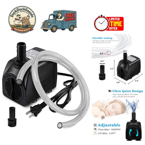 Adjustable flow 160gph quiet - 160gph,