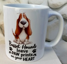 Personalised   BASSET HOUND Dog mug Christmas Birthday Gift