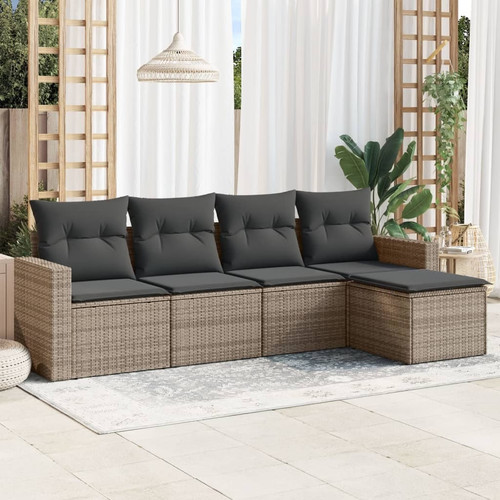 Garden sofa set grey rattan - garden,