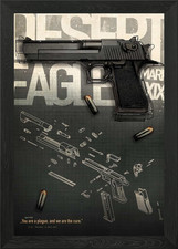 Desert Eagle Framed Wall Art Poster Canvas Print Picture