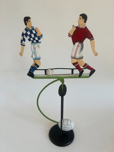 Handmade metal football - metal,