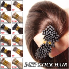 1G/S Russian Remy Human Hair Extensions I Tip Stick Micro Ring Beads Pre bonded