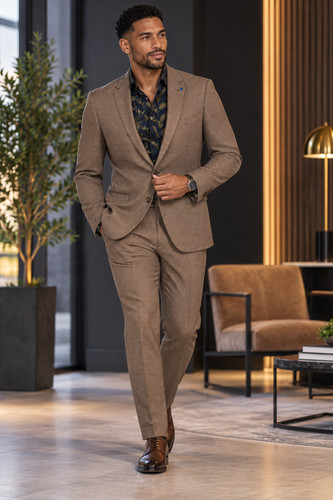 Mens brown gingham - brown,
