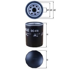 Mahle Oil Filter OC478 fits Lexus Toyota Landcruiser - Genuine Part