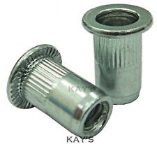 RIVNUTS THREADED NUTSERTS KNURLED RIVET NUTS STEEL BLIND M3 M4 M5 M6 M8 M10 M12