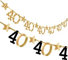 40th birthday banner NUMBER 40
