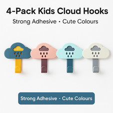 4 Pack Kids Cloud Hooks