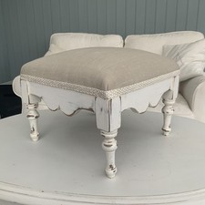 Antique painted footstool - antique,