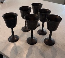 6 Silver Plated On Brass