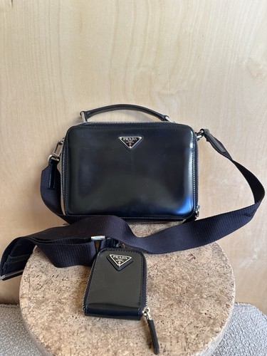 Prada leather shoulder bag - prada,