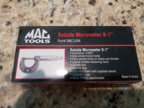 Mac tools micrometer new - tools, 0-1"
