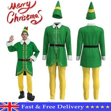 5PCS/Set Adults Buddy the Elf Costume Elf Party Cosplay Fancy Dress Outfits